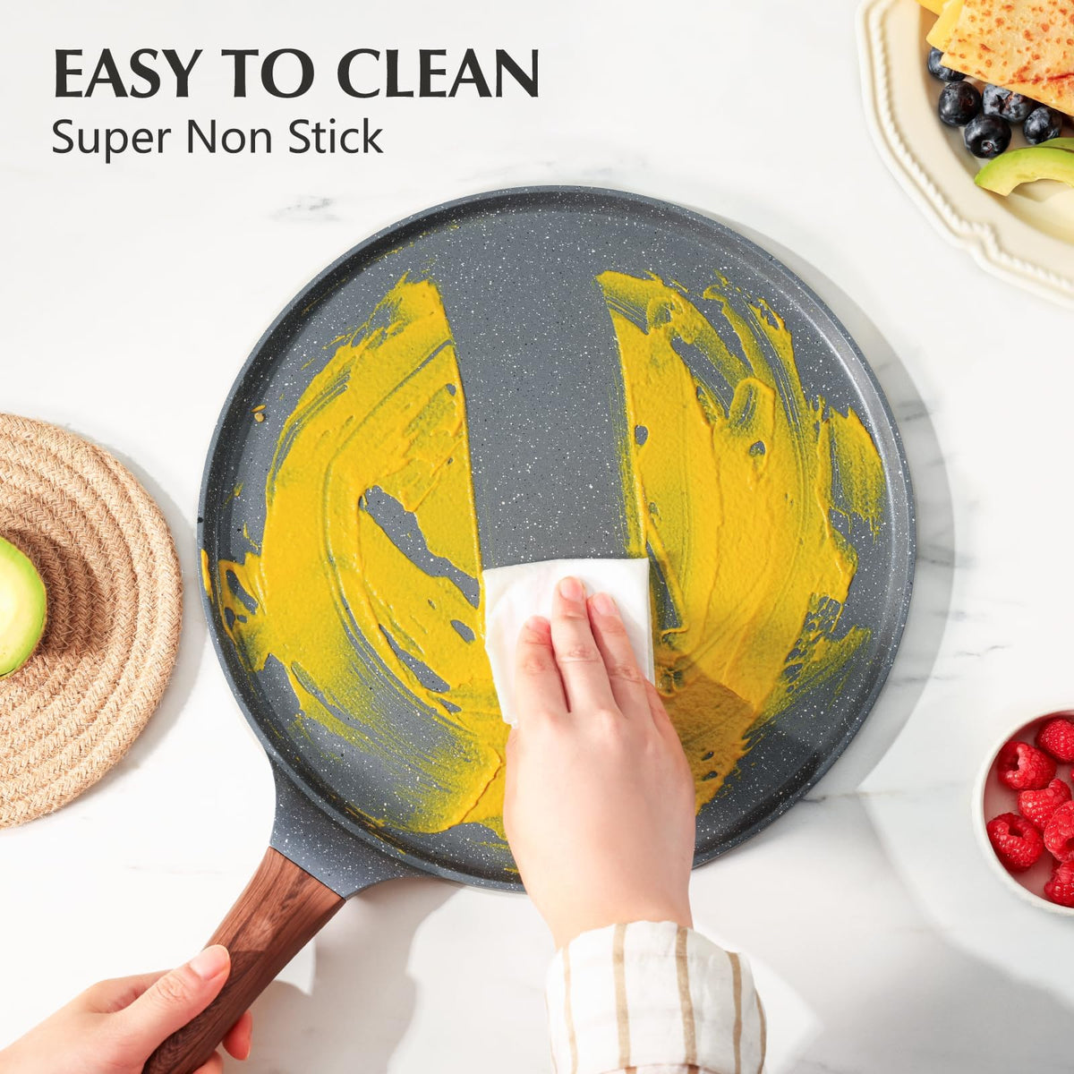 SENSARTE lightweight dosa pan for easy flipping.