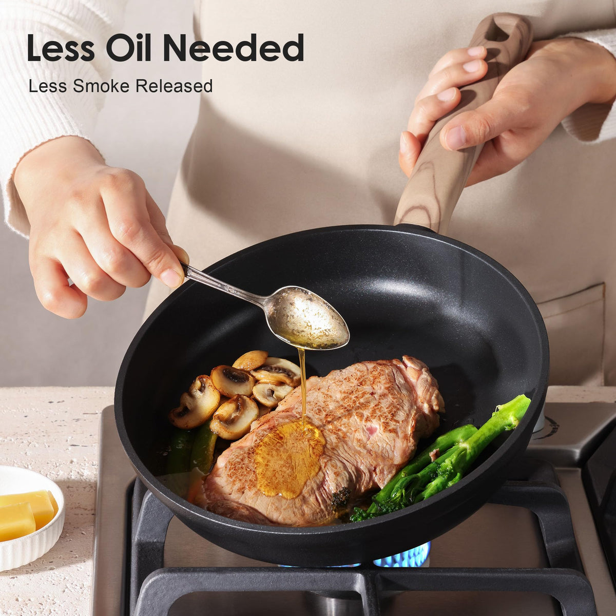 SENSARTE included utensils add convenience while cooking and serving.