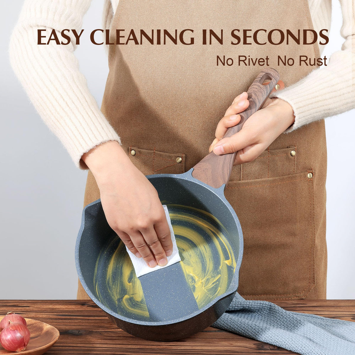 SENSARTE rivet-free interior for easy cleaning after cooking