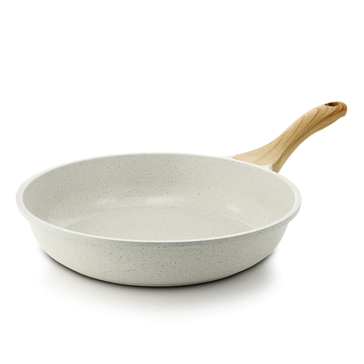 SENSARTE 11-inch nonstick ceramic frying pan with egg-release surface for easy cooking.