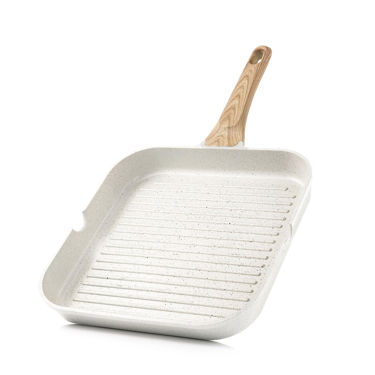 SENSARTE nonstick ceramic grill pan surface releases food effortlessly