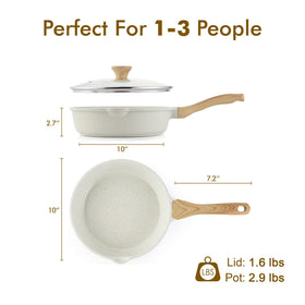 Sensarte ceramic surface provides easy food release with minimal oil.