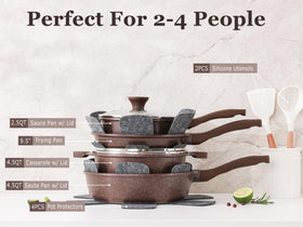 SENSARTE 11-inch sauté pan with lid for even vegetables.