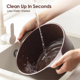 SENSARTE stay-cool handle cookware keeps hands safe during cooking.