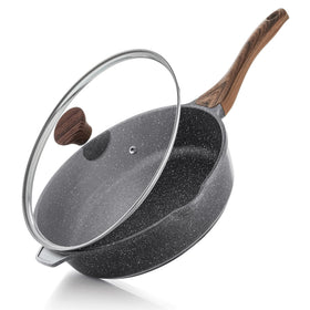 SENSARTE nonstick deep frying pan 11-inch for even heat and less oil.