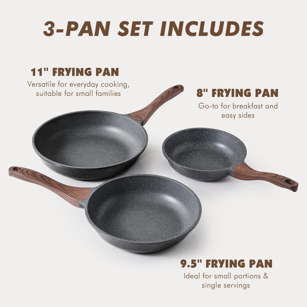 SENSARTE 11-inch skillet handles larger batches with even heat