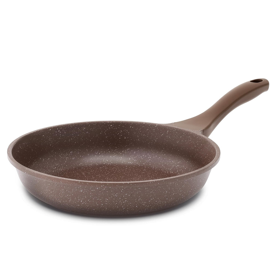 SENSARTE 8in nonstick frying pan top view showing smooth egg release with minimal oil