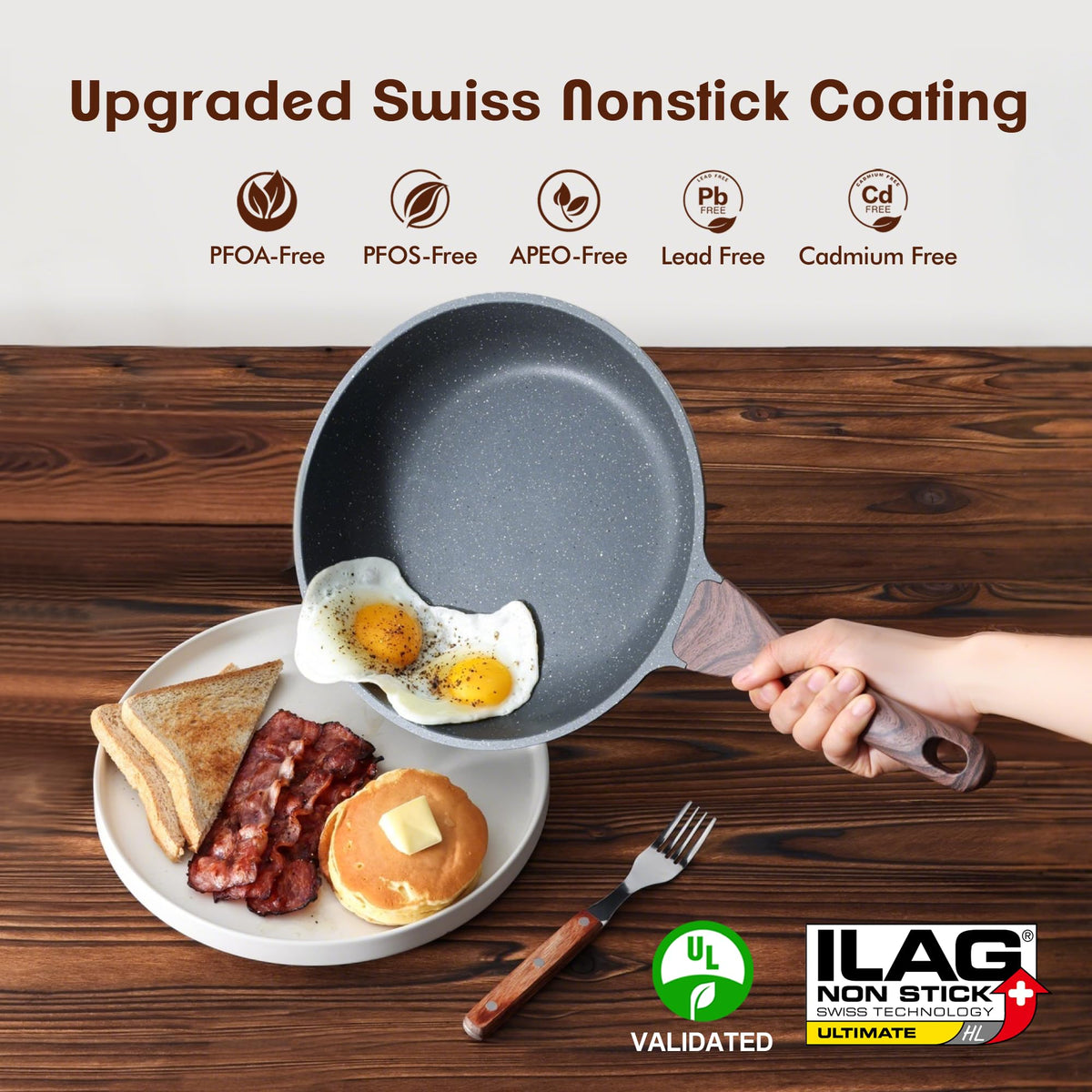 SENSARTE 9.5-inch pan demonstrates versatile sautéing and fast cleanup