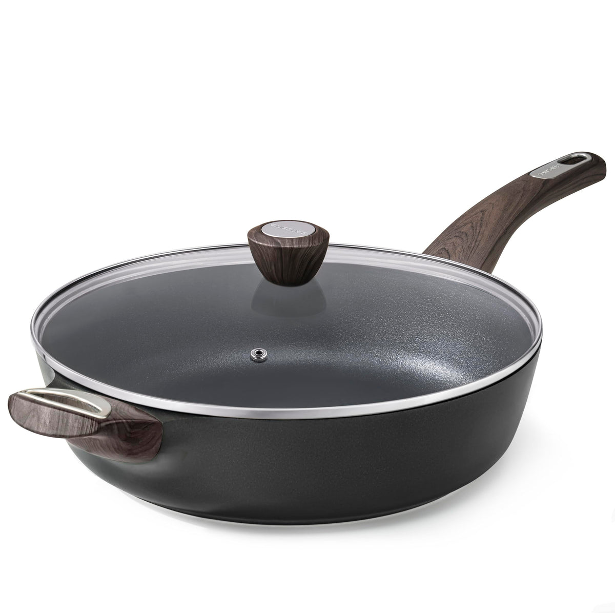 Sensarte nonstick frying pan with lid for effortless cooking and cleanup.