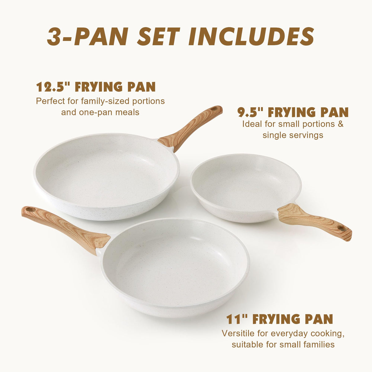 SENSARTE 11-inch pan showing even heat and easy food release