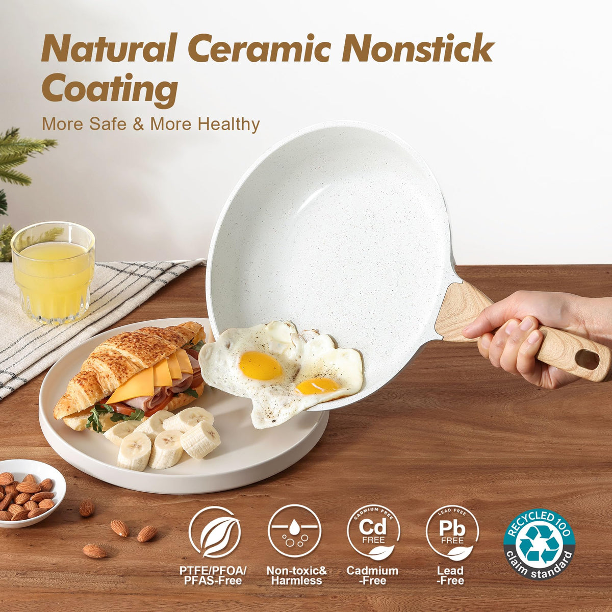 SENSARTE 12.5-inch pan with versatile cooking space and reliable nonstick performance