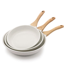 SENSARTE nonstick 9.5-inch pan with ceramic coating for simple egg cooking and quick cleanup