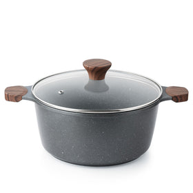 SENSARTE nonstick stock pot with lid for easy cleanup and even heat.