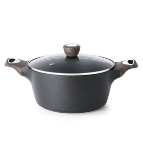 SENSARTE nonstick stock pot with lid for easy cooking and clear visibility