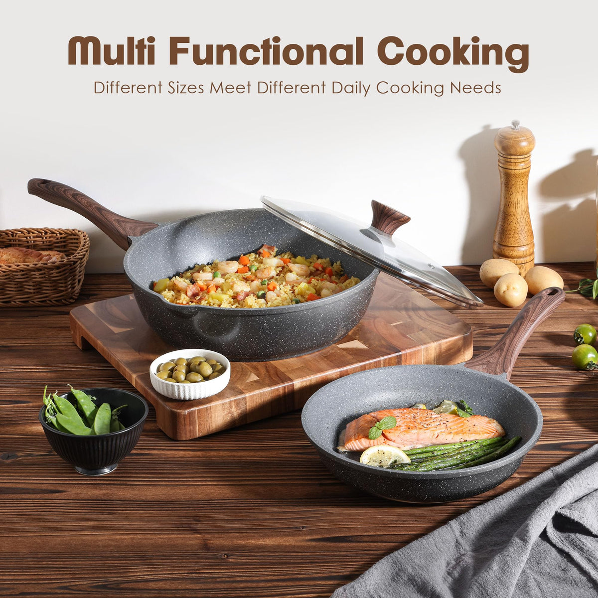 SENSARTE oven-safe up to 400 degrees for finishing dishes in the oven