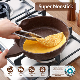SENSARTE pan with glass lid for monitoring cooking without splashes