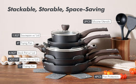 SENSARTE pot protectors included keep lids and pans organized.