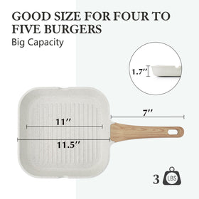 SENSARTE raised ribs create perfect grill marks