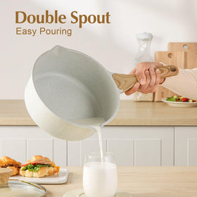 SENSARTE saucepan with stay-cool handle for comfortable grip.