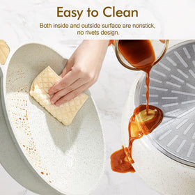 SENSARTE silicone utensils set, heat-resistant tools for safe cooking.