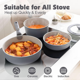 SENSARTE stackable design saves cabinet space and stores neatly