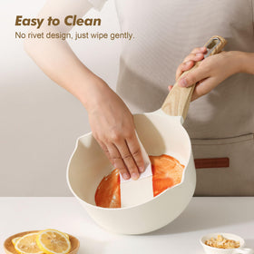SENSARTE stay-cool wooden bakelite handle for comfortable grip during cooking.