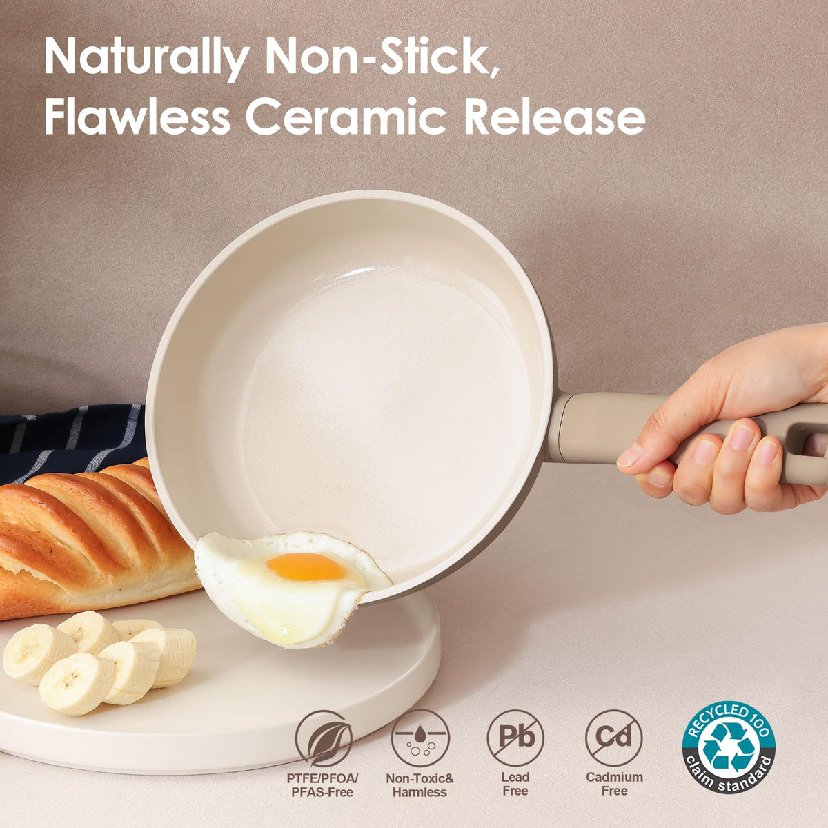 SENSARTE stay-cool-handles image emphasizes safe, comfortable grip during cooking.