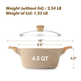 SENSARTE stock pot on stove demonstrates even heat distribution for soups.