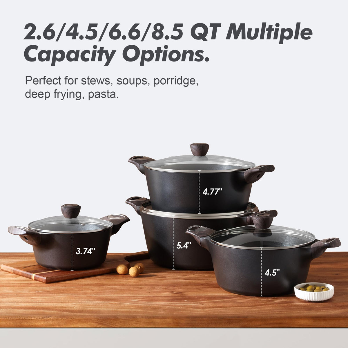 Induction-ready base of SENSARTE stock pot for fast, even heating
