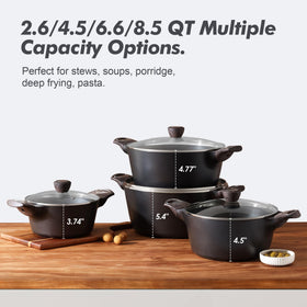 Induction-ready base of SENSARTE stock pot for fast, even heating