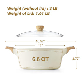 SENSARTE explosion-proof glass lid provides visibility during simmering