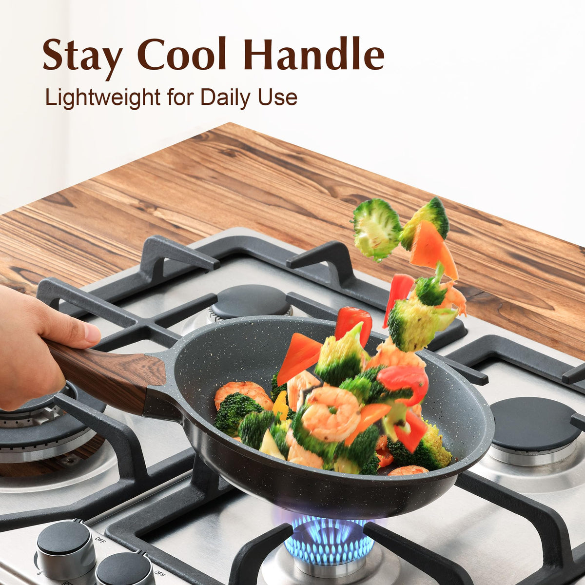 SENSARTE pan heats quickly and distributes heat evenly