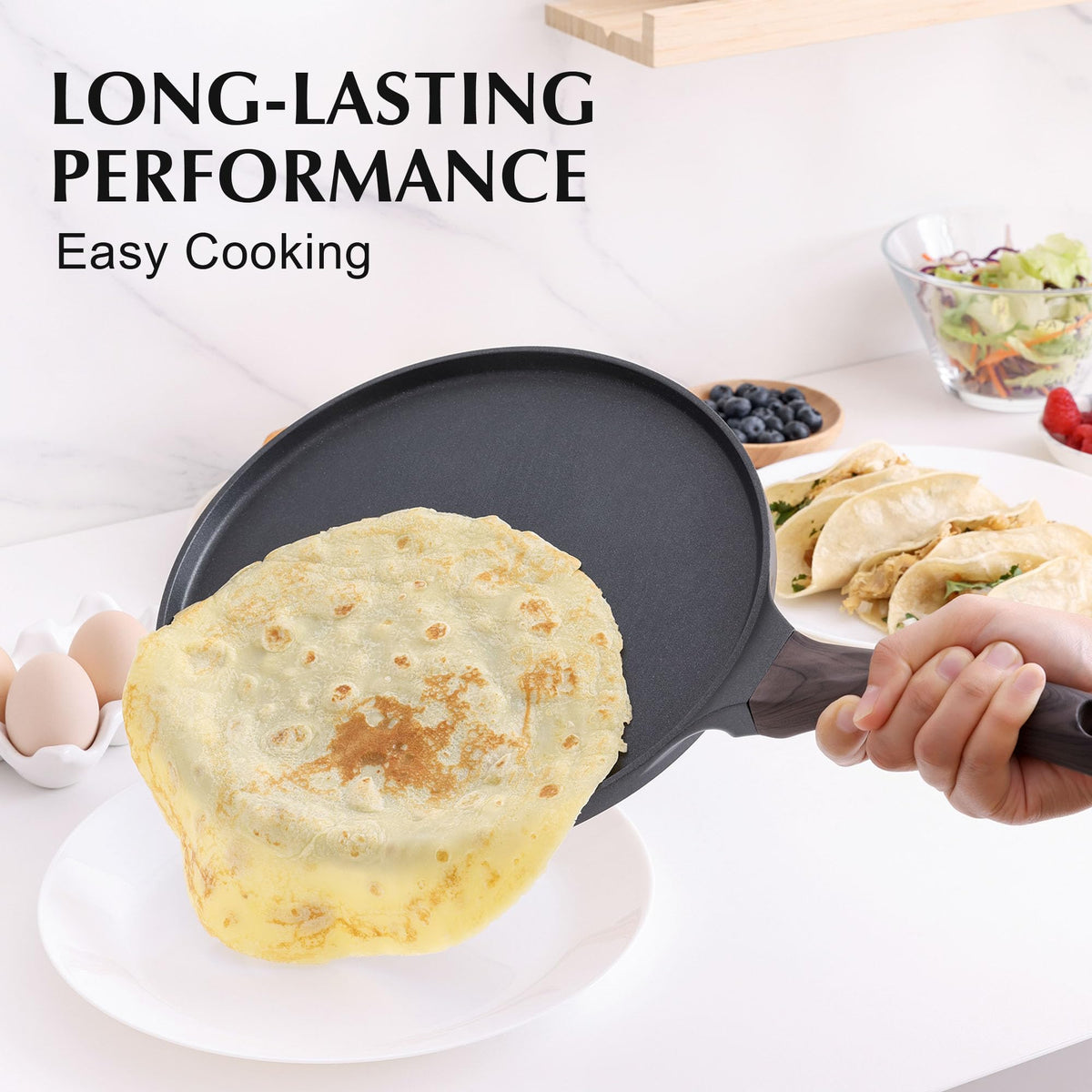 SENSARTE Swiss granite coating closeup highlights nonstick performance