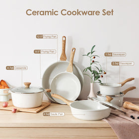 SENSARTE tempered glass lid lets you monitor progress without lifting steam.