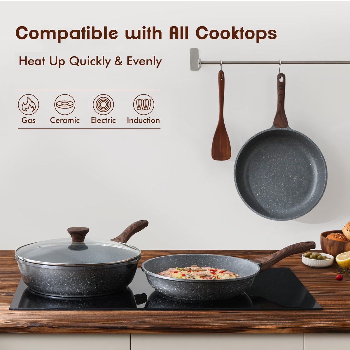 SENSARTE tempered glass lid to monitor cooking