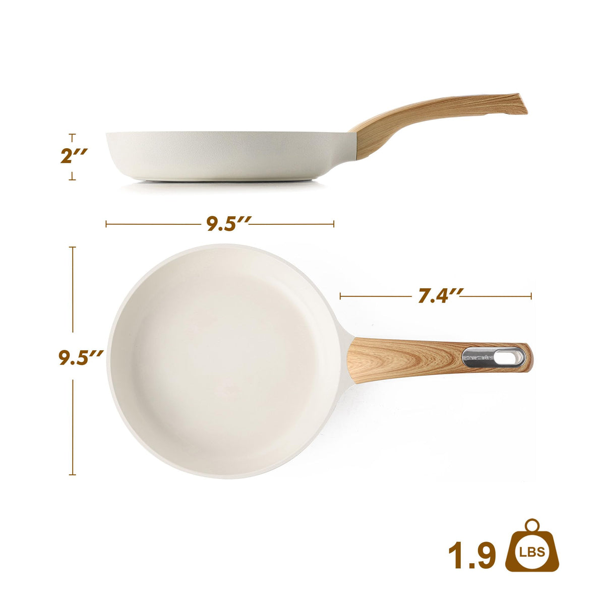 Sensarte versatile skillet ideal for eggs, pancakes, and sautéed vegetables.