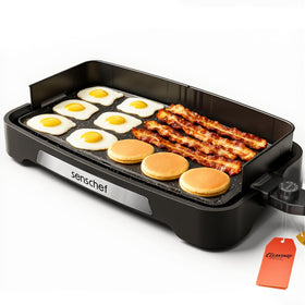 SENSCHEF Cleansnap 20-inch griddle surface ideal for cooking multiple items at once