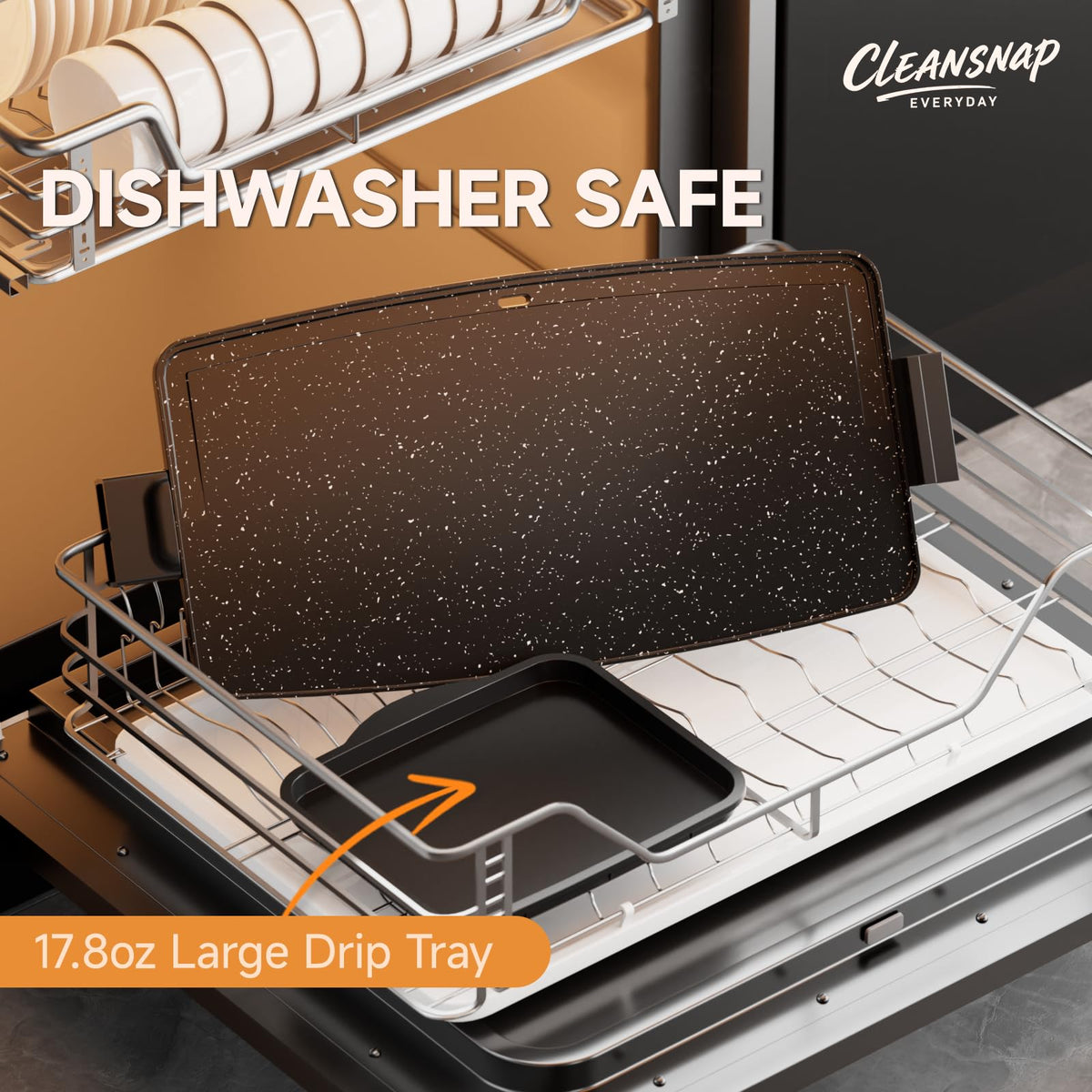 SENSCHEF Cleansnap foldable anti-mess shield reduces splatter on the counter