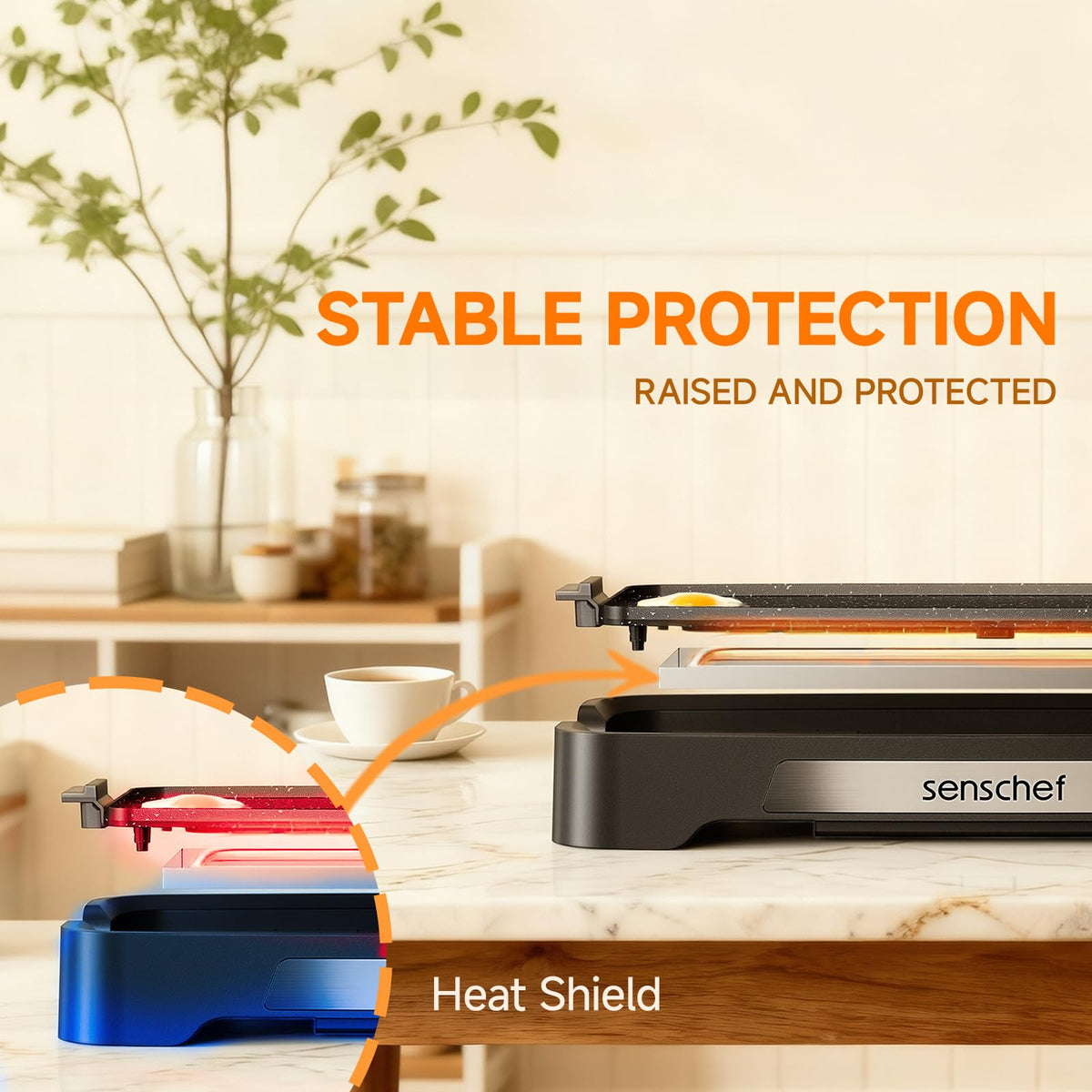 SENSCHEF Cleansnap midnight black design fits modern kitchens