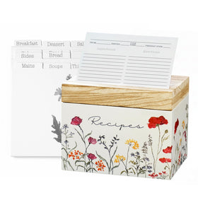SENSORY4U Wildflower Recipe Box cover showcases design while organizing recipes
