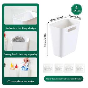 senylanhxy wall mount storage bin highlights no-drill installation on smooth surface