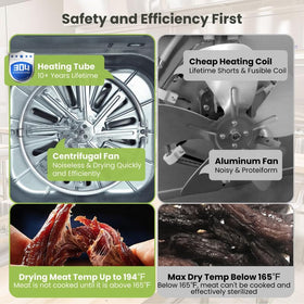 Septree double-row vents speed moisture removal for even results.
