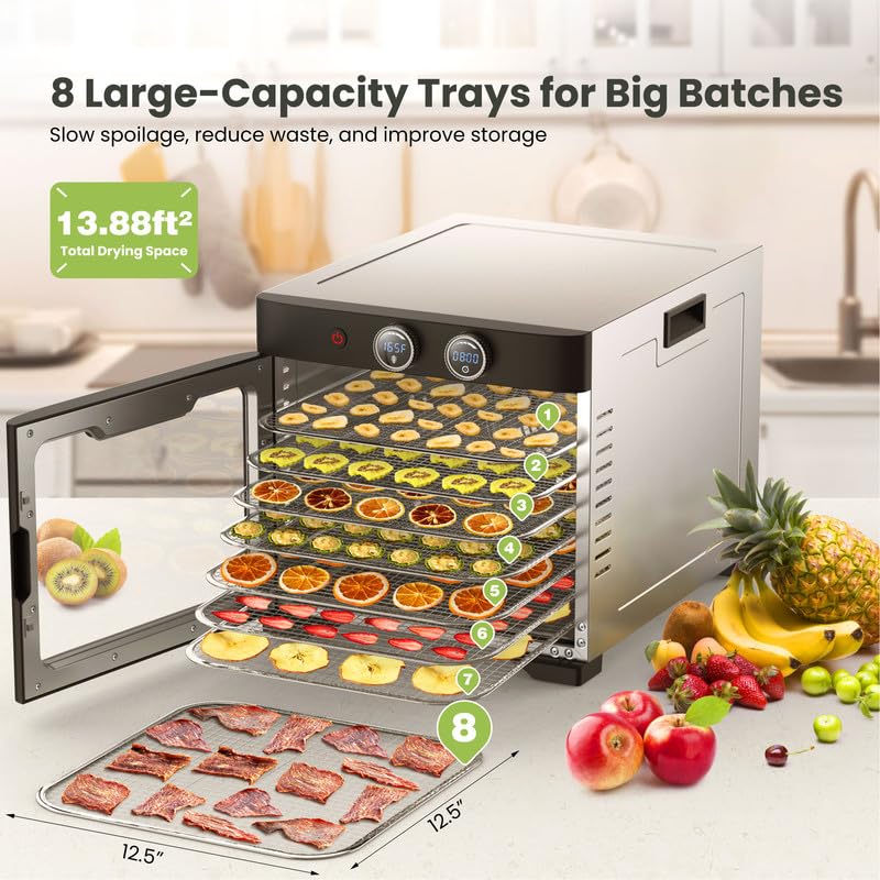 Septree dehydrator operates quietly, ideal for overnight or late-night use.