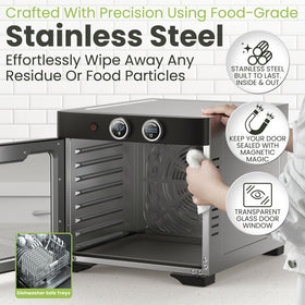 Septree stainless steel trays are dishwasher-safe for easy cleanup.