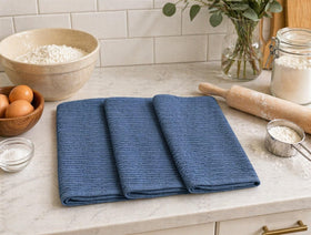 Serafina Home chambray towel durable 100% cotton for daily use.