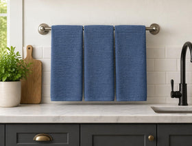 Serafina Home chambray towel gift pack, perfect for housewarming or gifting.
