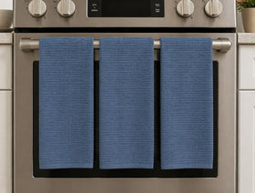Serafina Home chambray towel machine washable and dryer friendly.