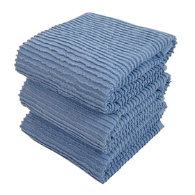 Serafina Home chambray towel oversized 18x28 for dishes and hands.