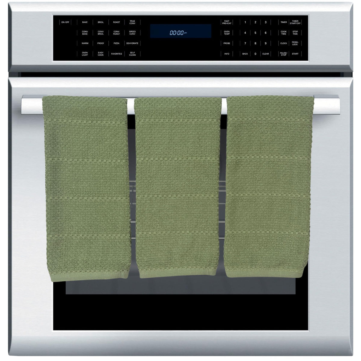 Serafina Home dark sage towels washing and maintaining softness after many washes.