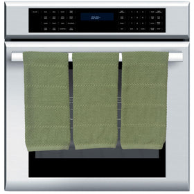 Serafina Home dark sage towels washing and maintaining softness after many washes.